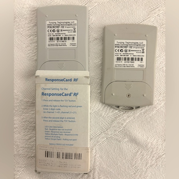 Turning Technologies response card clickers interactive polling, set of 2 - Picture 4 of 4